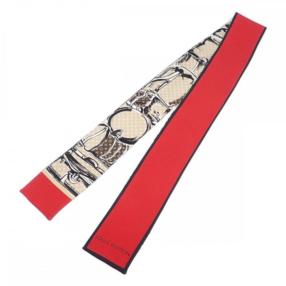 Louis Vuitton Bandeau Trunk Scarf Silk Red Iseya - Picture 2 of 5